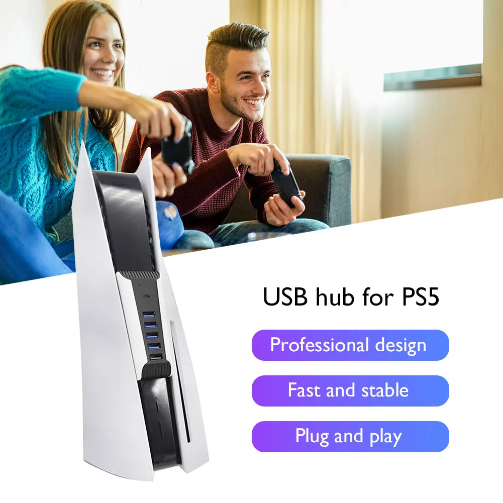USB-разветвитель VODOOL 5 в 1 разветвитель для PS5 usb-хаб USB3.0 удлинитель