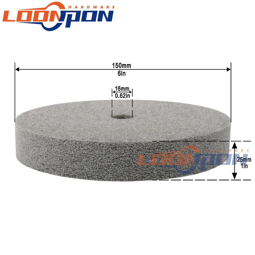 Полировальное колесо из нейлонового волокна 6 дюймов толщина 25 мм нетканое 9P 320 #1