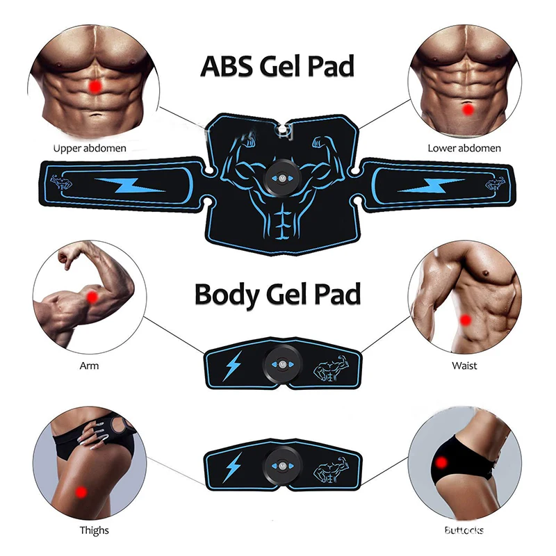 EMS стимулятор мышц брюшной полости ABS Электростимуляция Массажер тренажерный зал