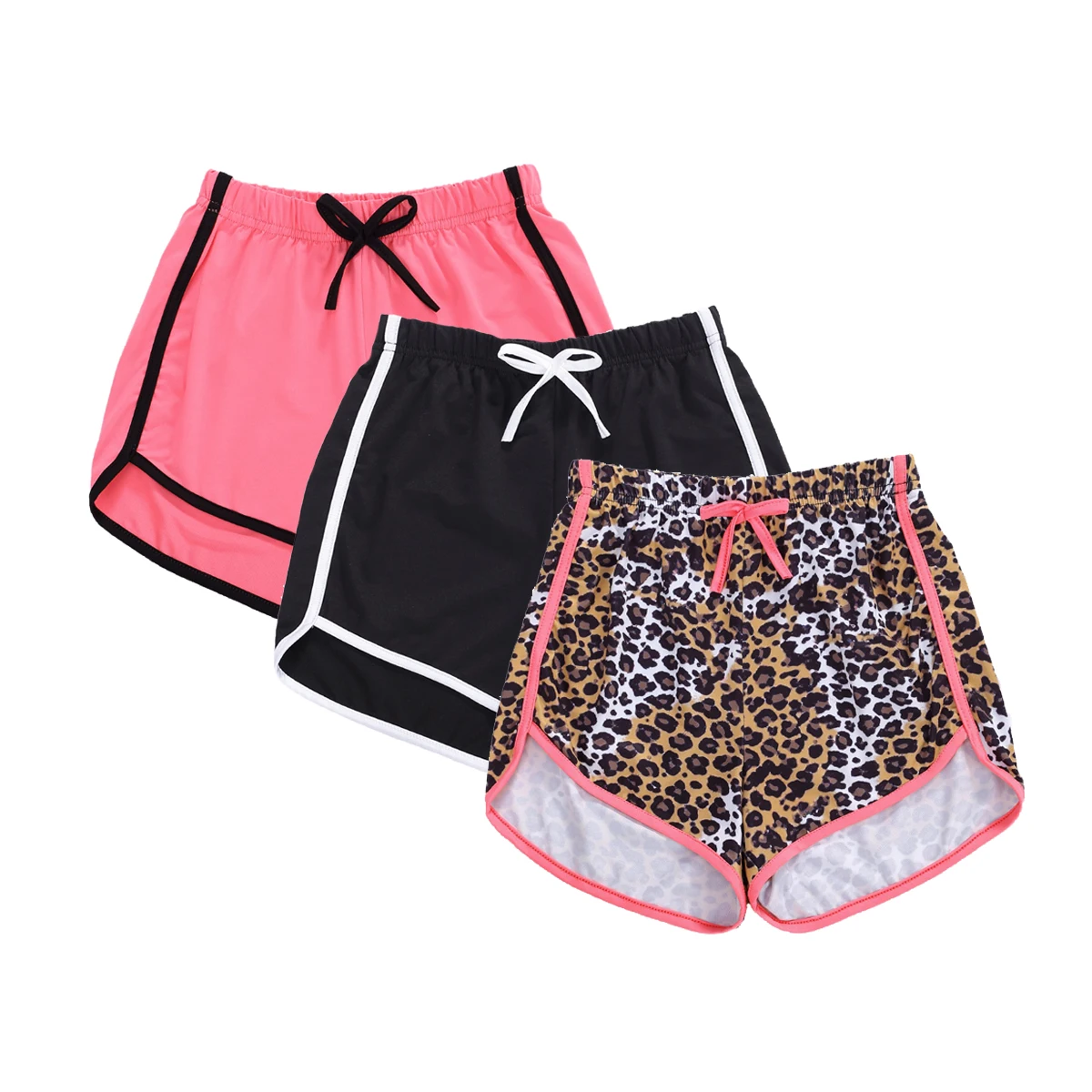 Детские штаны из 3 предметов для мальчиков и девочек эластичные короткие