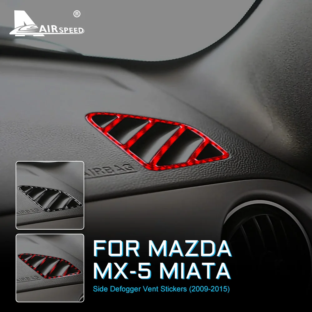 

Carbon Fiber for Mazda MX-5 MX5 MIATA 2009-2015 Accessories Interior Trim Car Side Defogger Air Outlet Vent Panel Sticker Cover