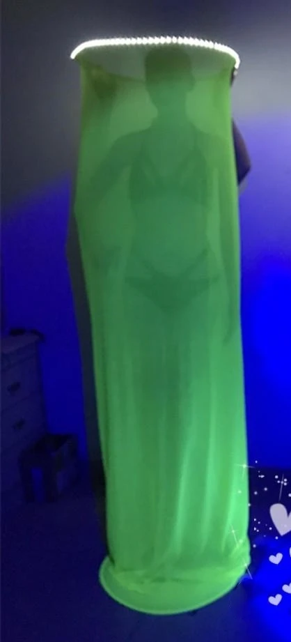 green and LED Сексуальное платье для ночного клуба для девочек, сетчатая клетка, чехол для сцены, реквизит для сцены, шоу, сцены, реквизит, черный, белый, красный - Цвет: green and LED