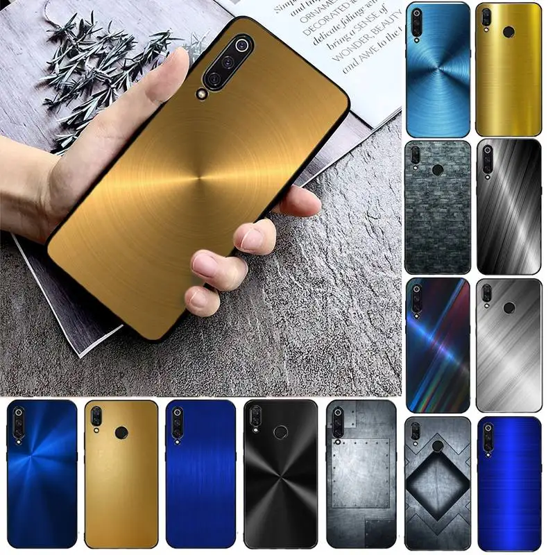 

Dark Brushed Metal Texture Phone Case Phone Case For Xiaomi mi9 mi8 F1 9SE 10lite note10lite Mi8lite Back Coque xiaomimi5x