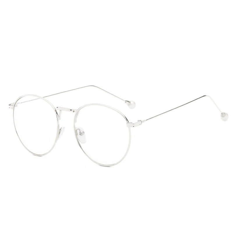 Silver Myopia 5.0 Iboode роскошные женские перламутровые готовые очки для близорукости металлические круглые Рецептурные очки для близоруких женщин близорукие унисекс 1 шт - Цвет оправы: Silver Myopia 5.0