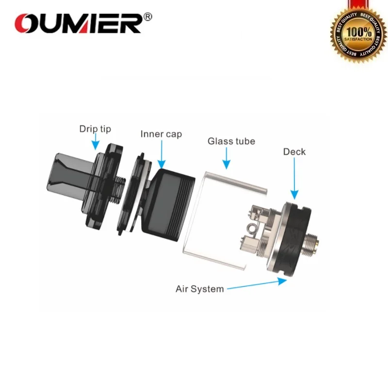 Оригинальный OUMIER WASP NANO MTL RTA бак 2 мл распылитель 22 мм с регулируемым двусторонним