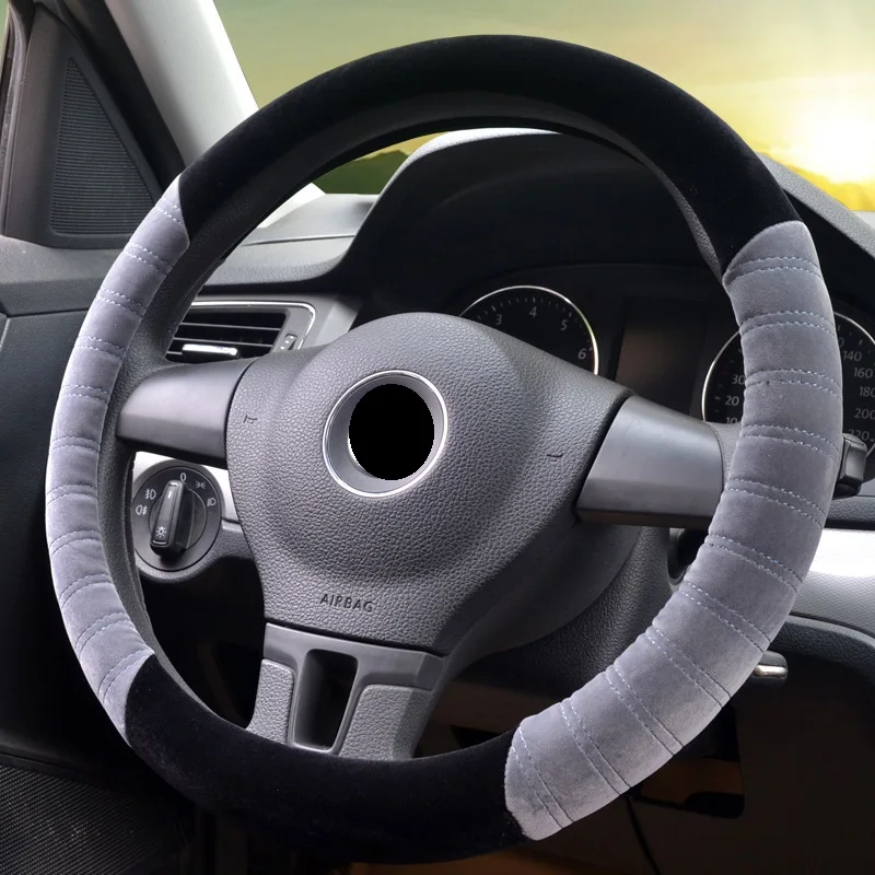 2019 авто чехол на руль зимний плюшевый бамбуковый теплый и нескользящий