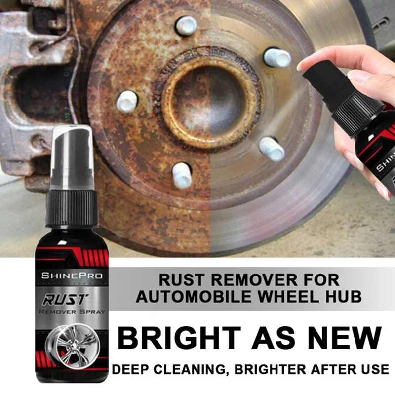 

30/50/100ml Car Rust Remover Spray Metal Chrome Paint Car Maintenance Iron Powder Cleaning Rust Remover Multi-Purpose