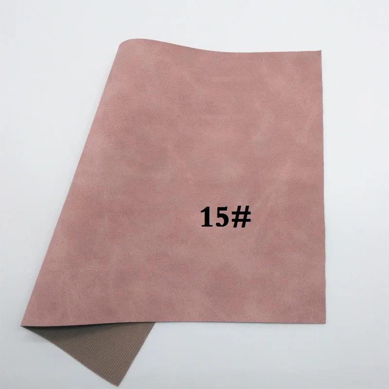15 Glitterwishcome 21X29CM A4 Size Suede Faux Leather Fabric, Vinil Para Lozos, Synthetic Leather Fabric for Bows, GM386A - Цвет: 15