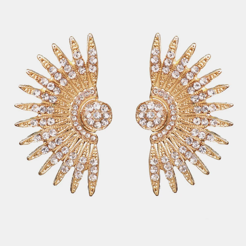 E1272-Gold Ztech New Fashion Z Luxury Brand Rhinestones Water Drop Crystal Geometric Gem Designer Vintage Earrings For Women Free Shipping - Окраска металла: E1272-Gold