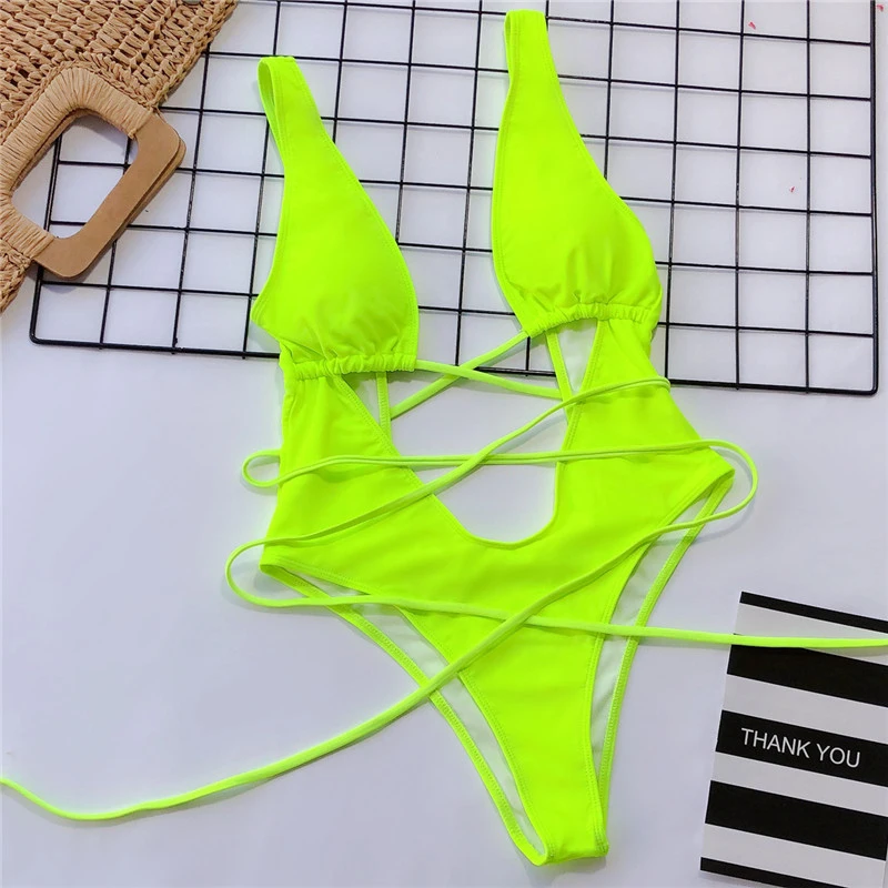 Aartiee сексуальный бандажный купальник 2019 пуш ап женский с красным леопардовым