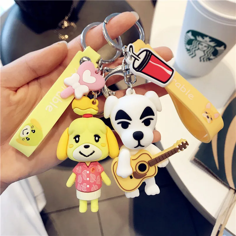 

Animal Crossing Tom Nook Son Doll Car Keychains Korea Men Women Lovers Key Chain Pendant Small Cute Keyring Accessories Switch