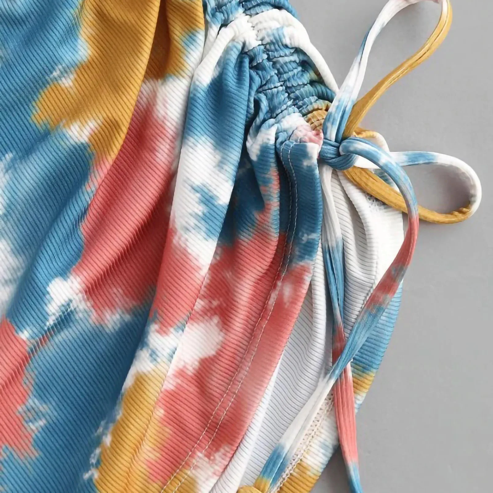 Новый купальник Бандажное летнее бикини Женский раздельный с завязкой модная