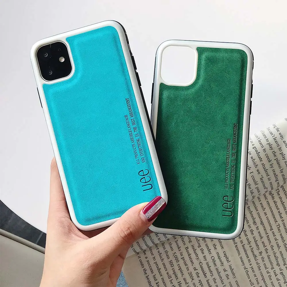 KISSCASE чехол для телефона из искусственной кожи iPhone 11 Pro MAX XR XS X 7 сплошной цвет TPU + PC