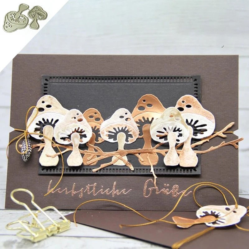 

MISS VINTAGE Craft metal cutting dies cut die mold mushroom Scrapbook paper craft knife mould blade punch stencils dies