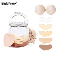 music flower music five layers of transparent honey powder cake concealer dual use concealer fixed makeup