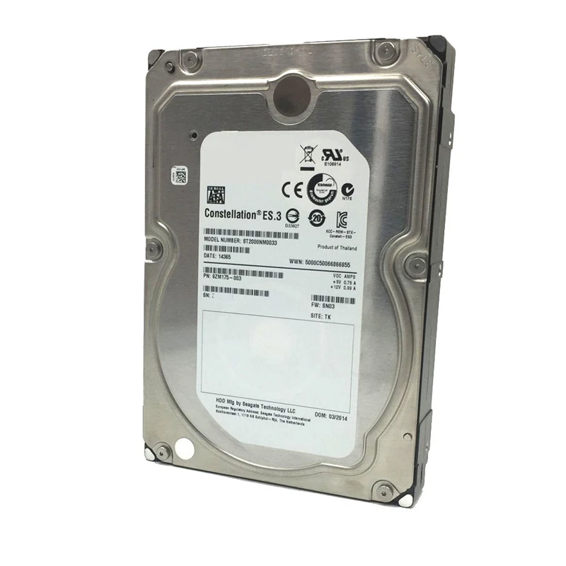 Новый оригинальный HDD для Seagate 2 ТБ 3 5 &quotSATA 6 ГБ/сек. 128 МБ 7200 об/мин внутреннего