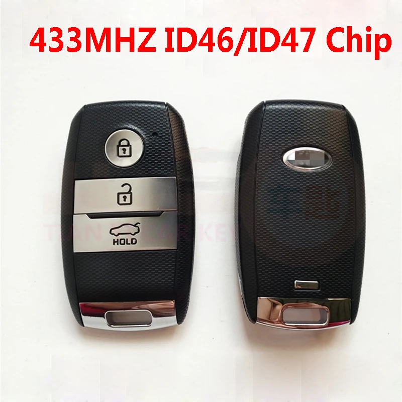 

3 Buttons Car Remote Key 433MHZ with ID46 PCF7952 ID47 Chip Key Blade for Kia K5 Rio Sorento Sportage Keyless Smart Key