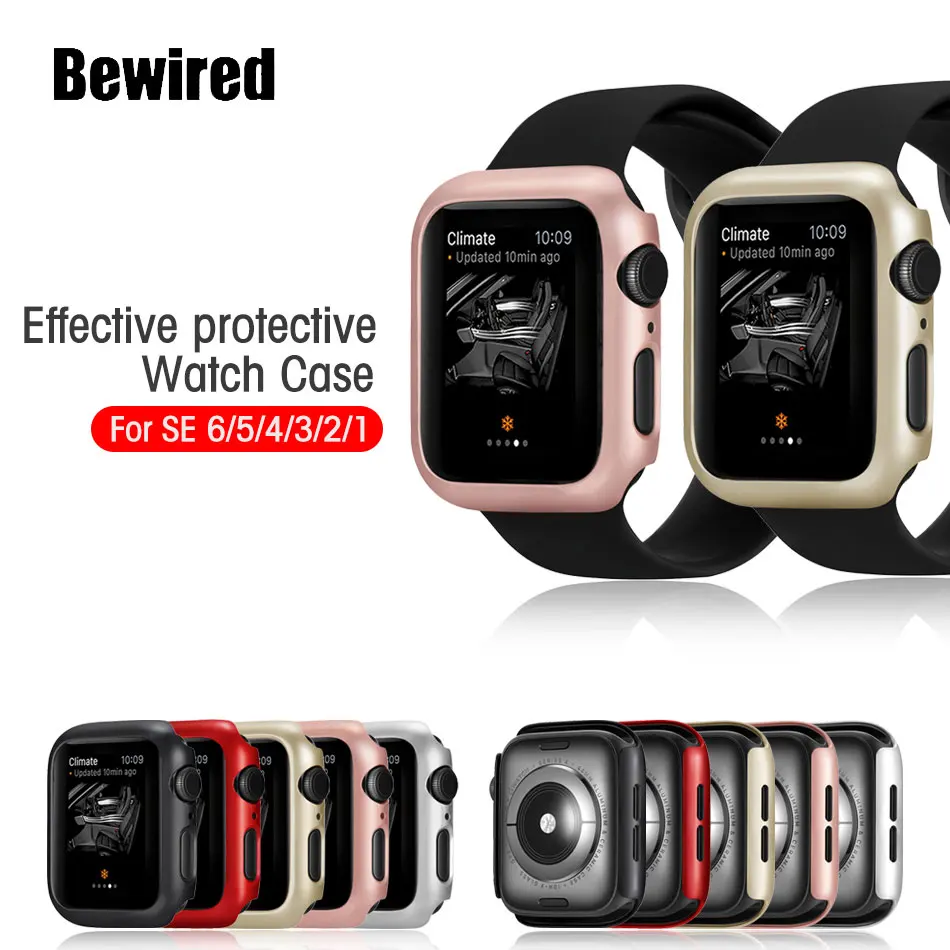 Краска Пограничный бампер чехол для Apple Watch версии SE 6/5/4 40 мм 44 протектор часов