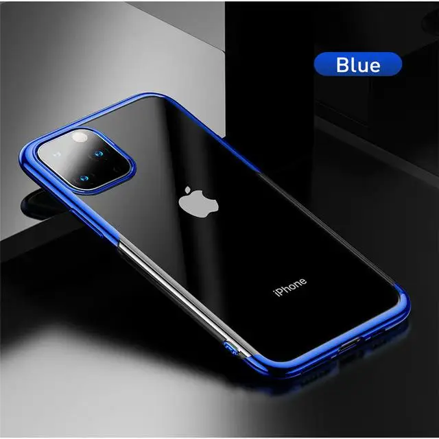 Роскошный силиконовый чехол Baseus из ТПУ для iPhone 11 Pro, чехол на заднюю панель для iPhone 11 Pro MAX, ультра тонкий мягкий противоударный чехол для телефона - Цвет: Blue Case