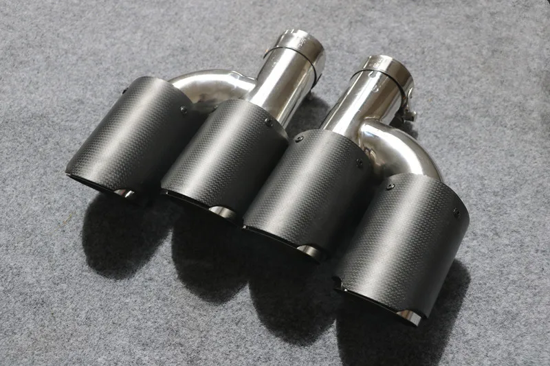 1 пара(левая+ правая) ''H'' Тип Dual Auto akrapovic выхлопная Насадка+ Углеродные выхлопные трубы универсальный глушитель