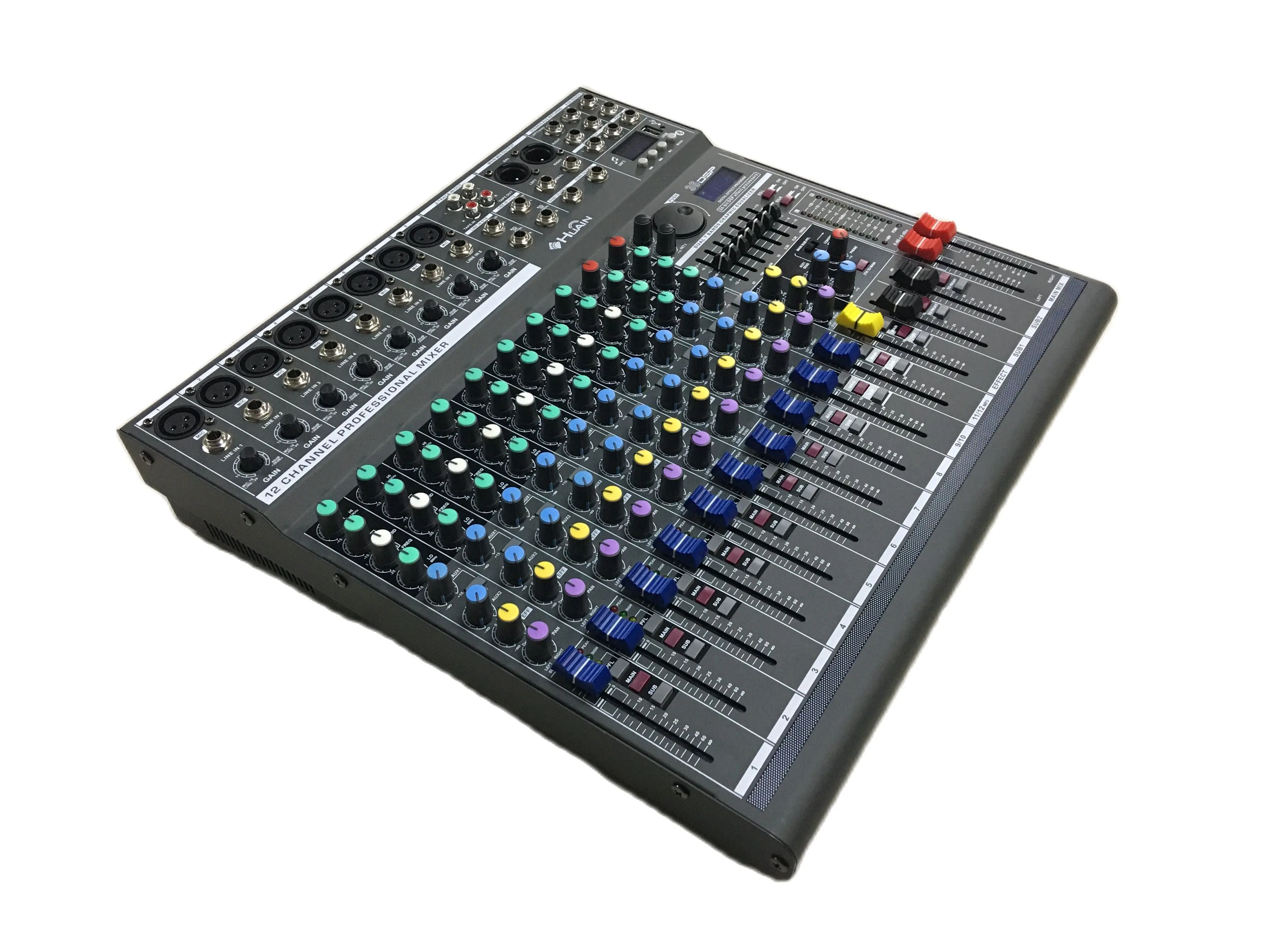 Профессиональная смешивающая станция DJ Studio 48V Bluetooth 36DSP USB 12-канальный двухполосный эквалайзер 24-эффектные эхо-консоли включены.