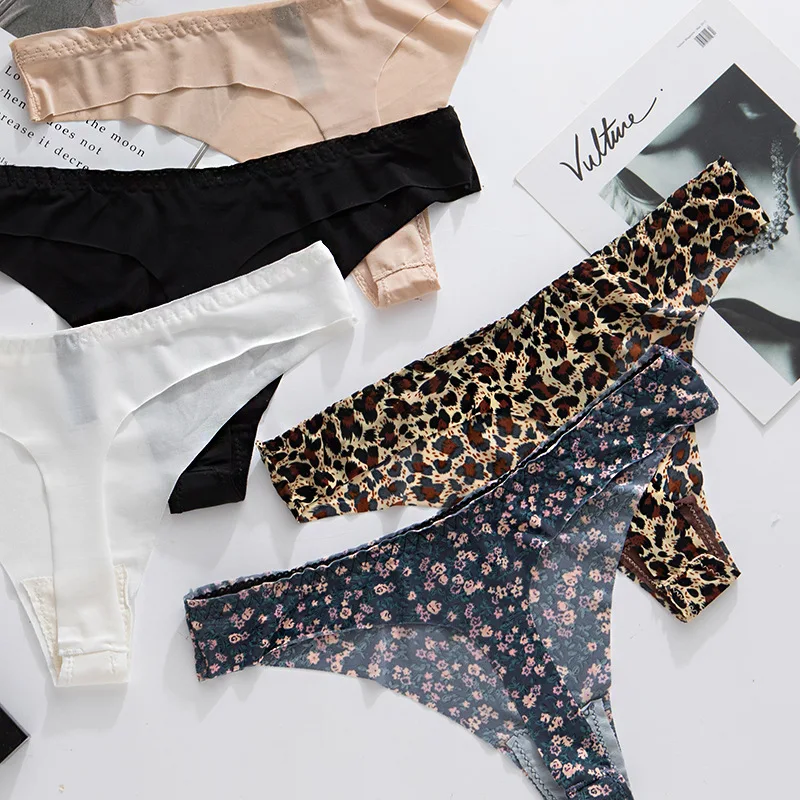 Сексуальные трусики с низкой посадкой женское нижнее белье цветочным принтом и