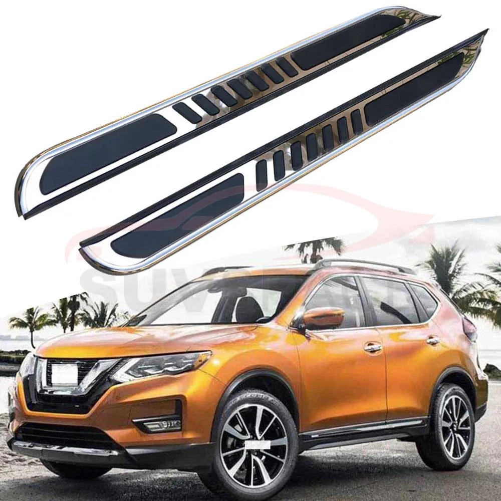 

Side step fits for Nissan Rouge 2014-2019 running board nerf bar 2Pcs left right Aluminium side step side pedal