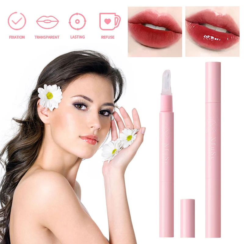 

Lipstick Fixed Color Lip Glaze Raincoat Translucent Lipstick Fixative Gel Lips Color Fixing Cosmetic Lasting Waterproof No Fade