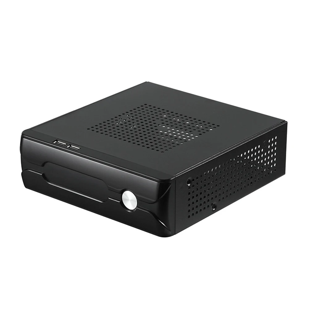 HTPC домашний 2,0 USB Электропитание чехол для компьютера металлический офисный хост Практичный Настольный мини ITX горизонтальный с отверстием радиатора шасси