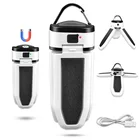 Складной магнитный светильник для кемпинга на солнечной батарее, портативная аккумуляторная Водонепроницаемая Рабочая лампа, фонарь для экстренных ситуаций на открытом воздухе