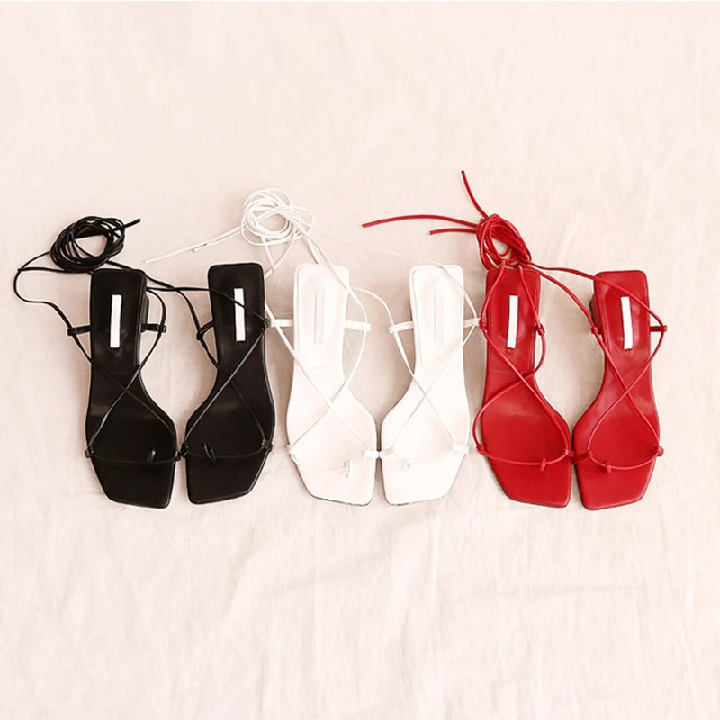 Teahoo 2020 Summer Gladiator sandals women Cross strap high heels Open toe Thong Sandals Women Sexy Dress Party Shoes Woman | Обувь