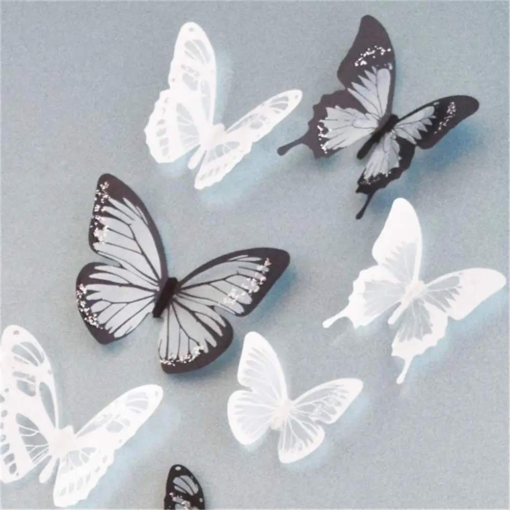 

18 Pieces 3D Crystal Butterfly Wall Stickers Creative Kids Wall With Room Diamond Home Decor Art Decoration Decals Butterfl R1T0