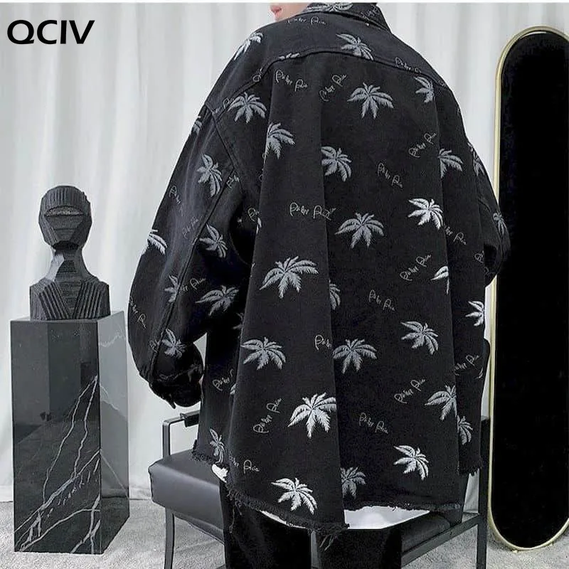 

Print jacket coat men's new spring autumn sports jacket Hong Kong style top Korean Trend loose hip hop streetwear