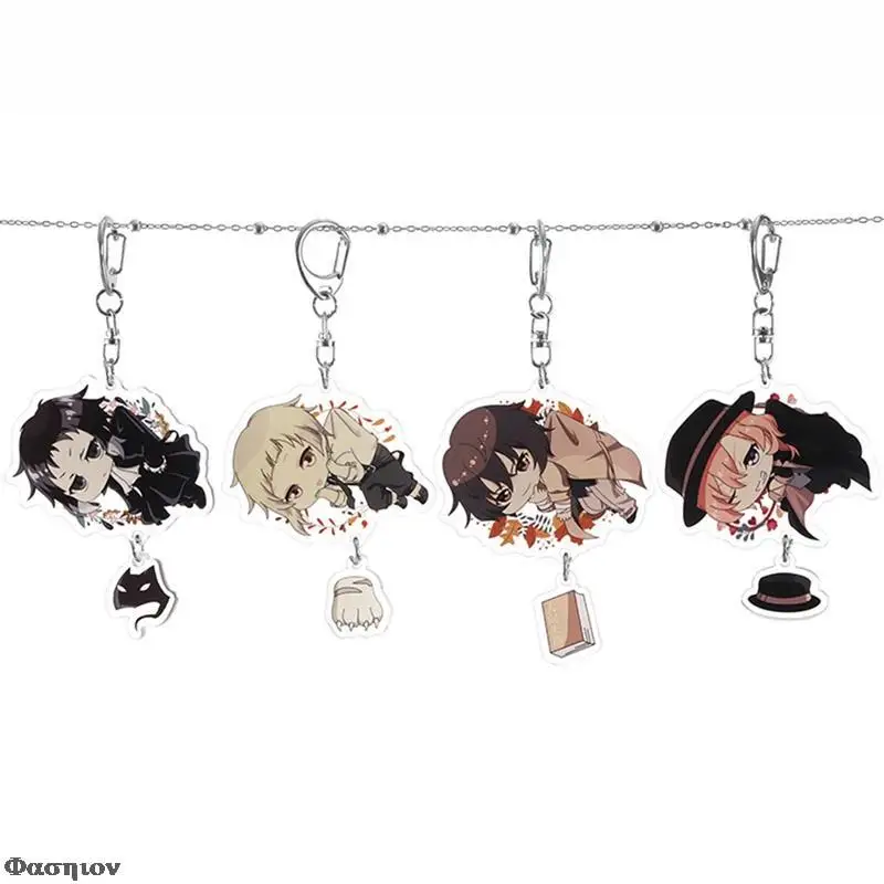 Новая мода аниме Бунго бродячие псы атсуши акриловый брелок 4 вида стилей кулон