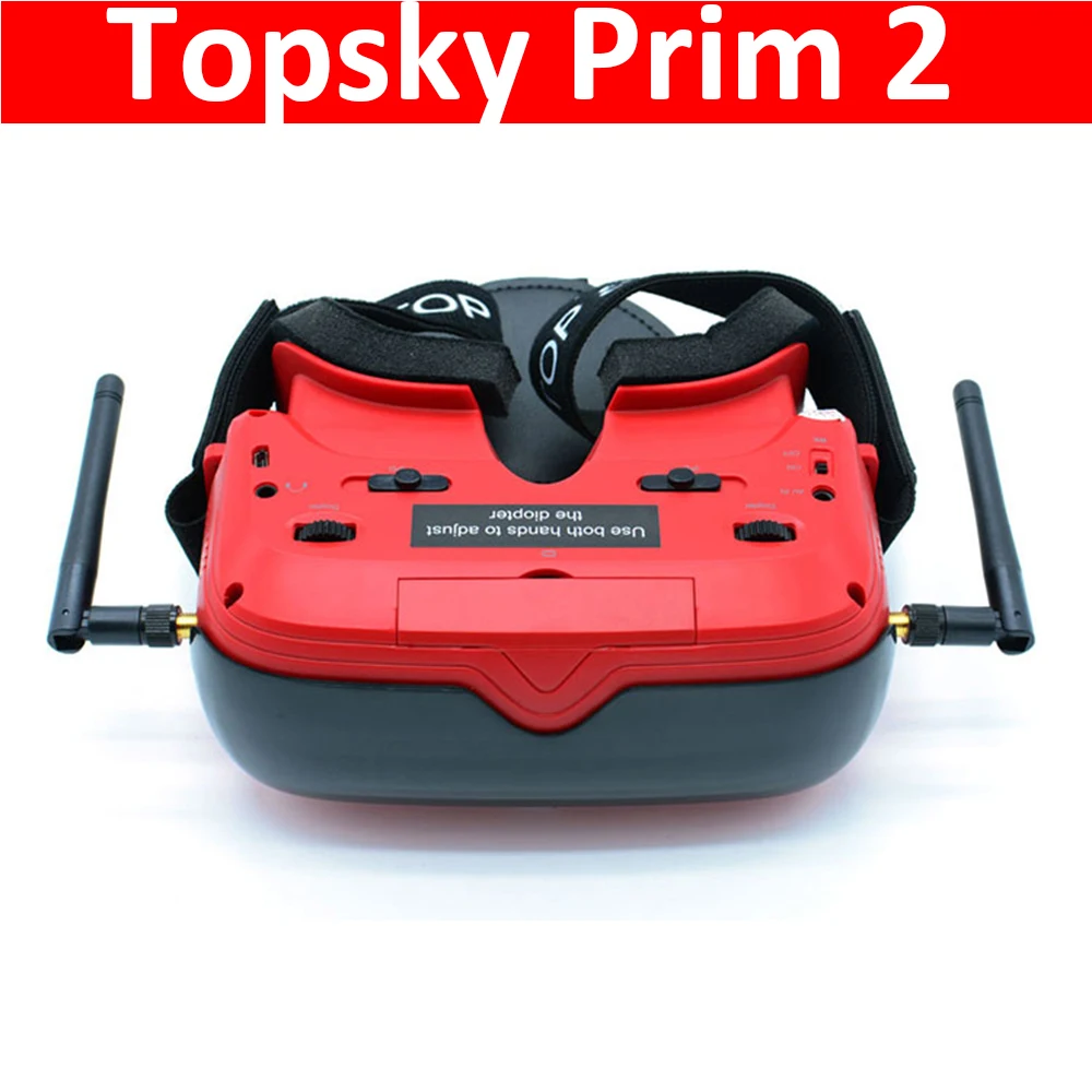 TOPSKY PRIME II 2 FPV Goggles 480& 320 дисплей 58-72 мм IPD DVR Встроенный сменный для Emax TinyhawkS Mini FPV гоночный Дрон - Цвет: Red