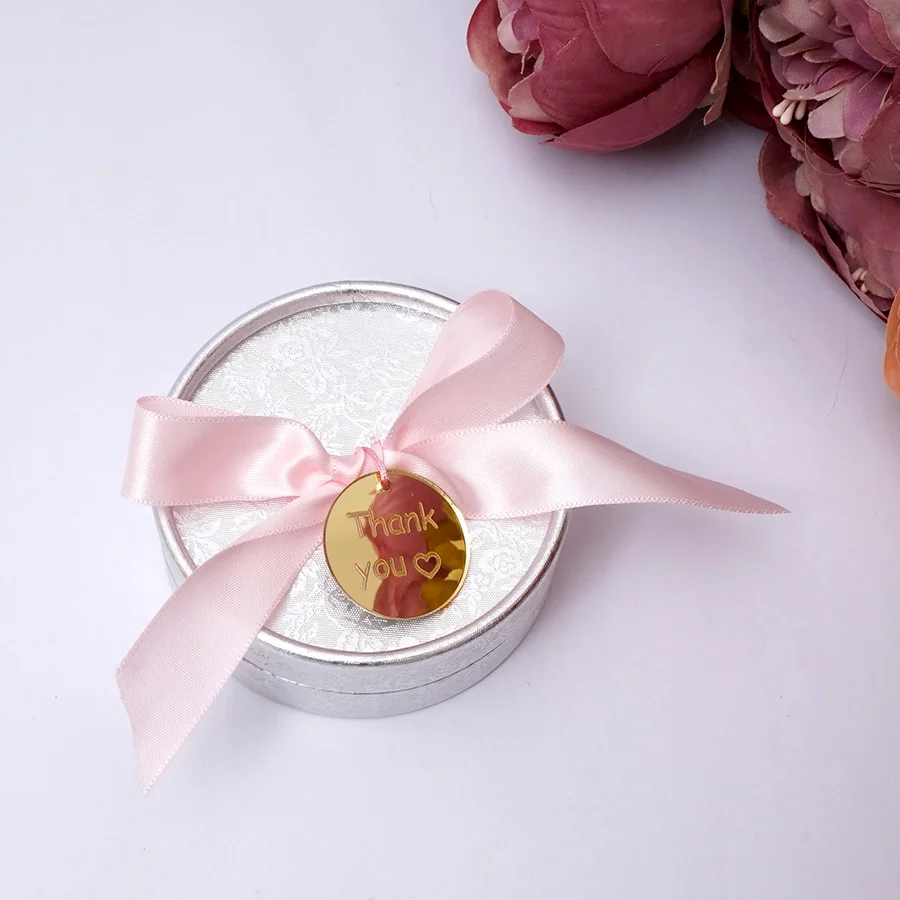 Персонализированное маленькое круглое акриловое зеркало для имени 50 шт.