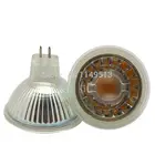 2 шт. MR16 Светодиодный прожектор 3 Вт 5 Вт стеклянный корпус ACDC12V диммируемая лампа COB MR16 теплый белый холодный белый