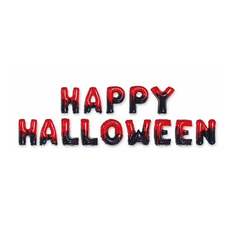 

Chicinlife 14Pcs Happy Halloween Foil Balloons Hanging Banner Ideas Party Helium Globos ballon Decoration Celebration Supplies