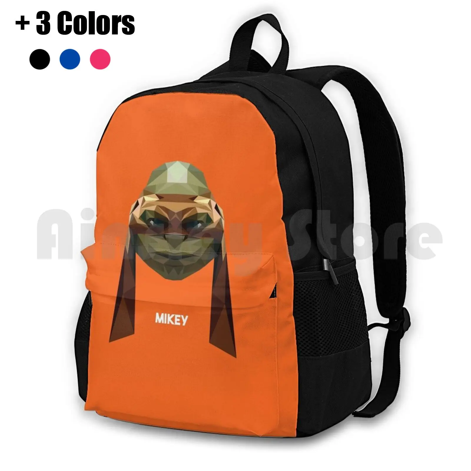 

Michaelangelo Turtle Outdoor Hiking Backpack Waterproof Camping Travel Turtle Superhero Comic Tv Film Character Mutant Teenage