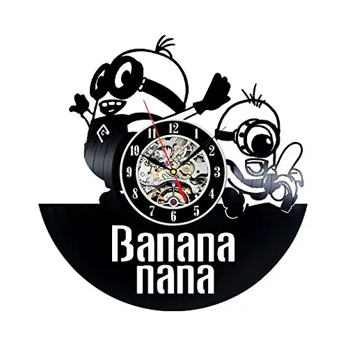 Minions theme decoration gift Vinyl wall clock | Wall Clocks
