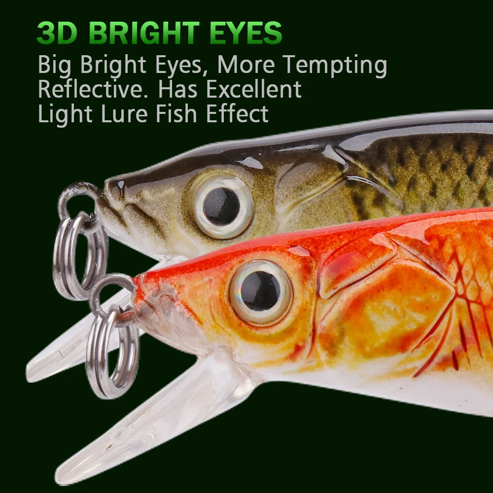 GOBASS Wobler Fishing Artificial Bait Jerkbait Wobblers For Pike Lure 65mm 2.4g Rattlins For Fishing Trout Lure Minnow Crankbait