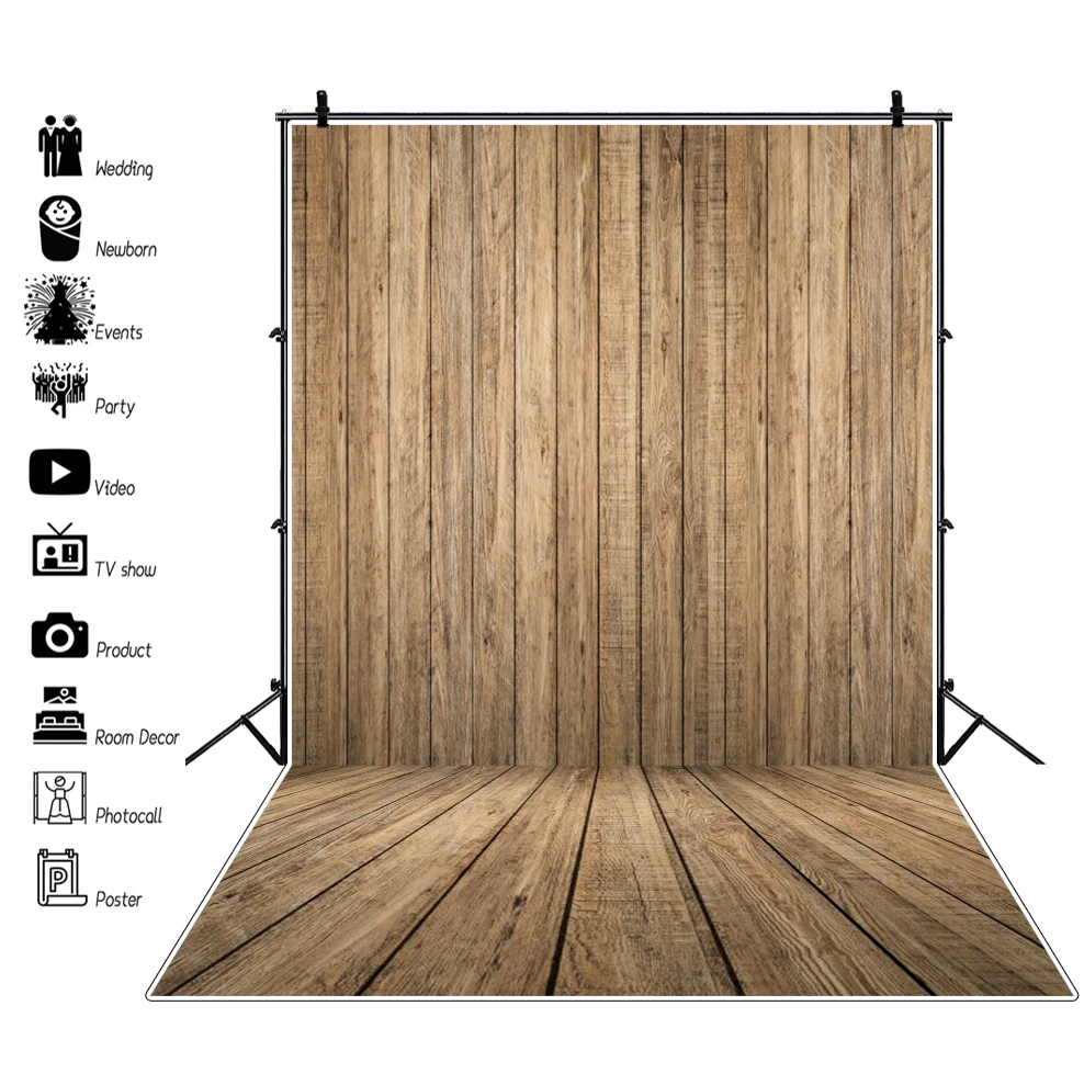 

Solid Color Wooden Boards Texture Floor Photo Background Kids Family Portrait Photocall Poster Photography Backdrop Photo Studio