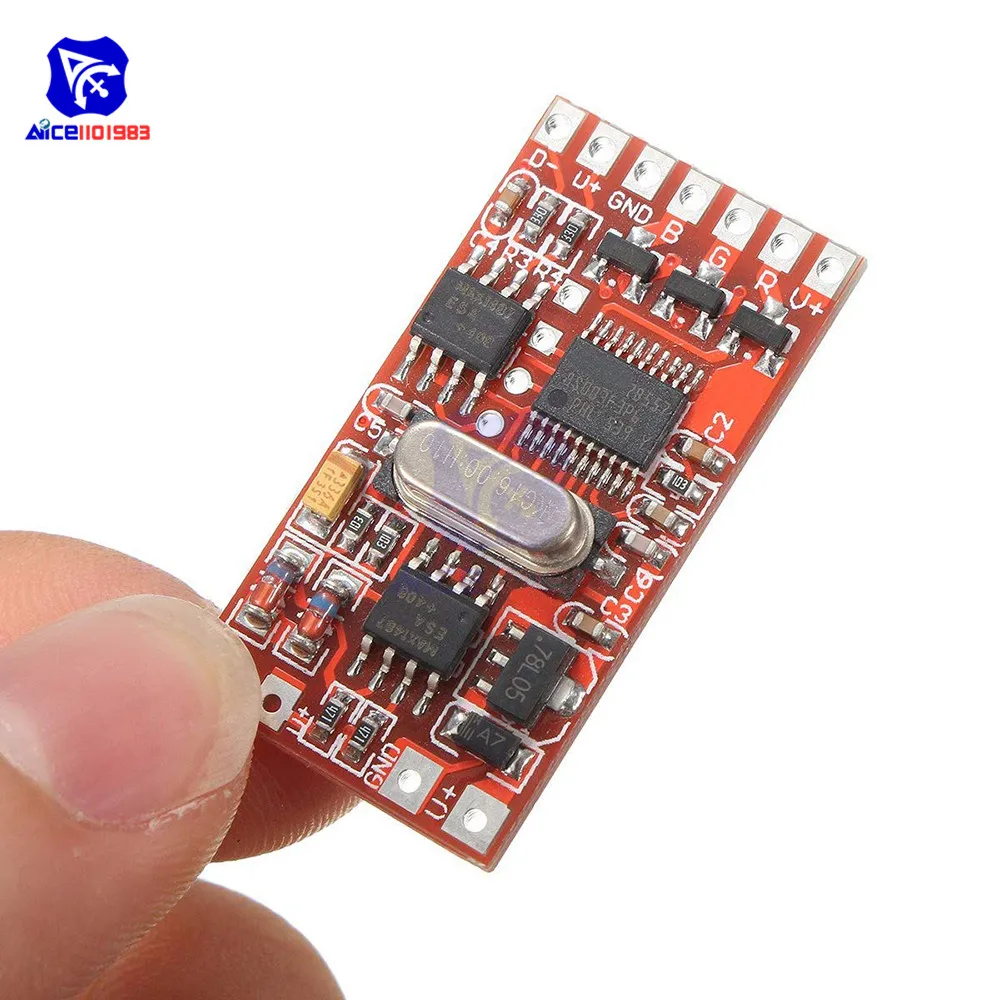 Diymore DC 12 24 в 72 Вт 3 канальный DMX512 кодер декодер плата модуль драйвера