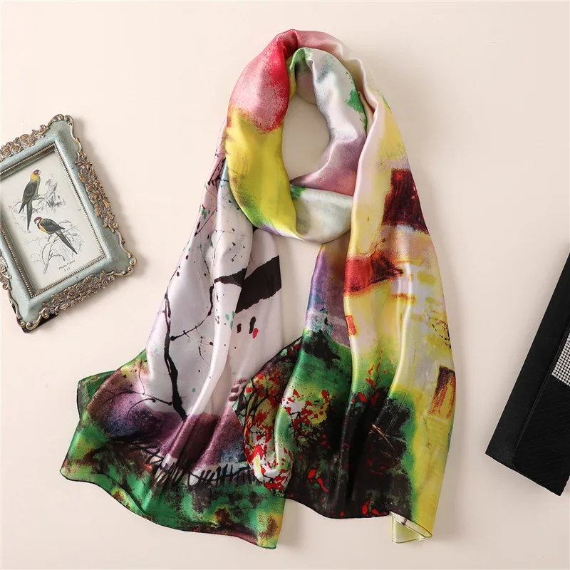 

Designer Merk Vrouwen Sjaal Zomer Zijden Sjaals Print Lange Grootte Sjaals En Wraps Voor Lady Pashmina Bandana Foulard Hijaabs