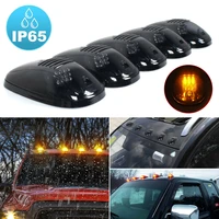 suhu 5pcs 12led smoked cab roof top marker running clearance warm light for dodge ram lens bulbs signal cabus car accessories