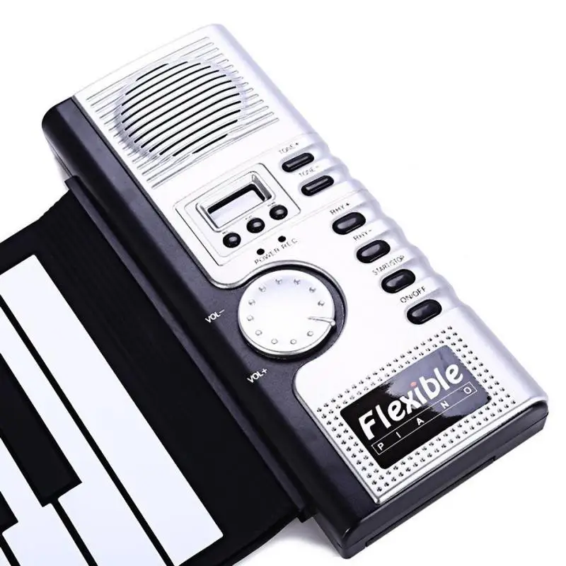 Портативная Гибкая силиконовая Мягкая клавиатура MIDI 61 клавиша пианино