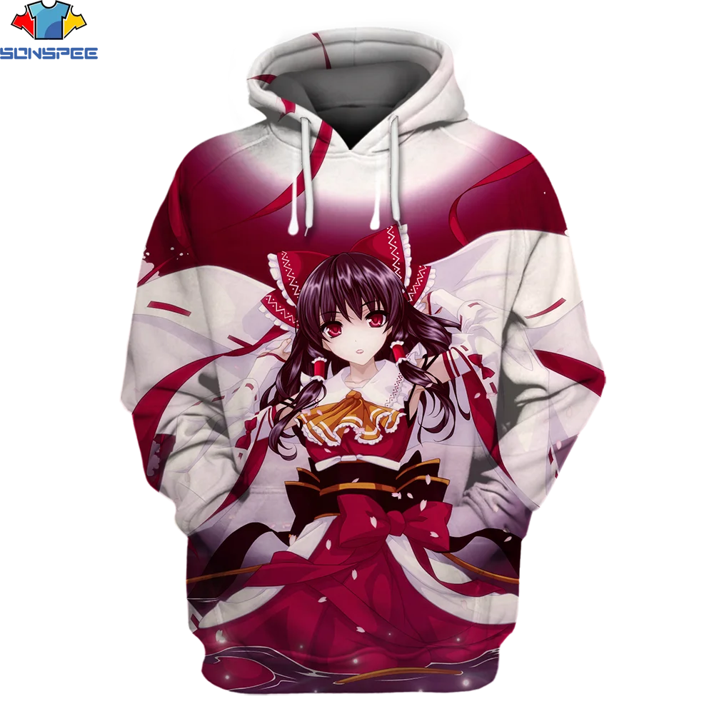 

SONSPEE 3D Japanese Anime Touhou Hoodies Hoodie Anime Sexy Girl Cool Autumn And Winter Long Sleeve Sweatshirts Top Men Clothing