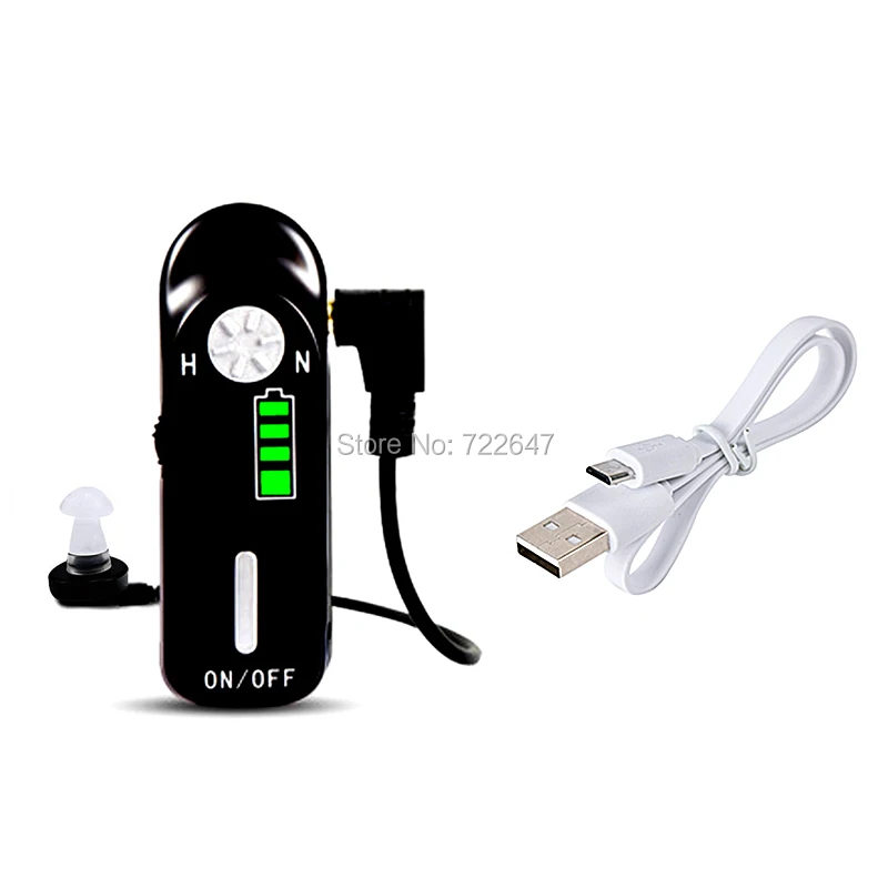 Шум снижение цифровой карманный слуховой аппарат слуховые аппараты для пожилых людей Перезаряжаемые слуховой аппарат усилители для строгой потери слуха - Цвет: Single Ear -USB