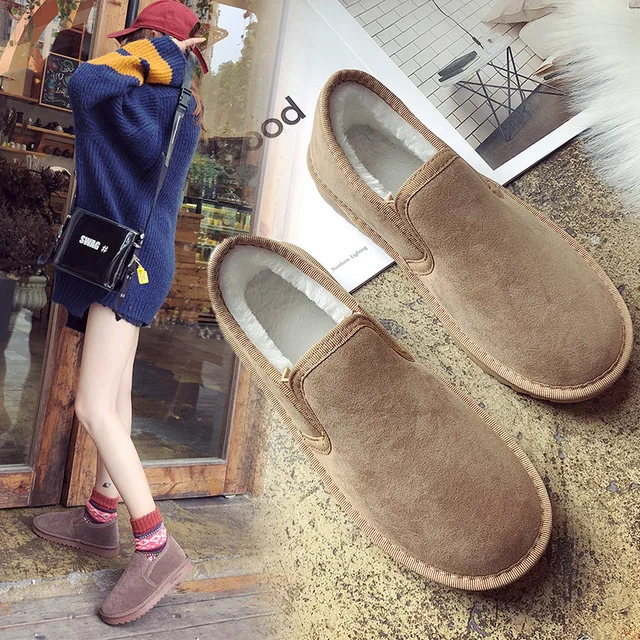 2019 г. осенне зимние ботинки теплые женские из бархата на плоской подошве без