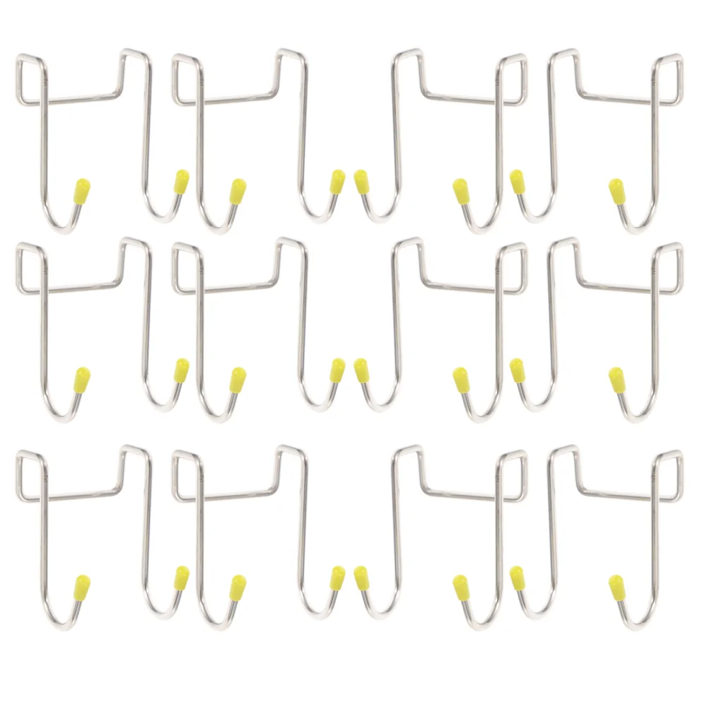 

12pcs Bathroom Kitchen Shape Hanger Stainless Steel Storage Hanging Hook